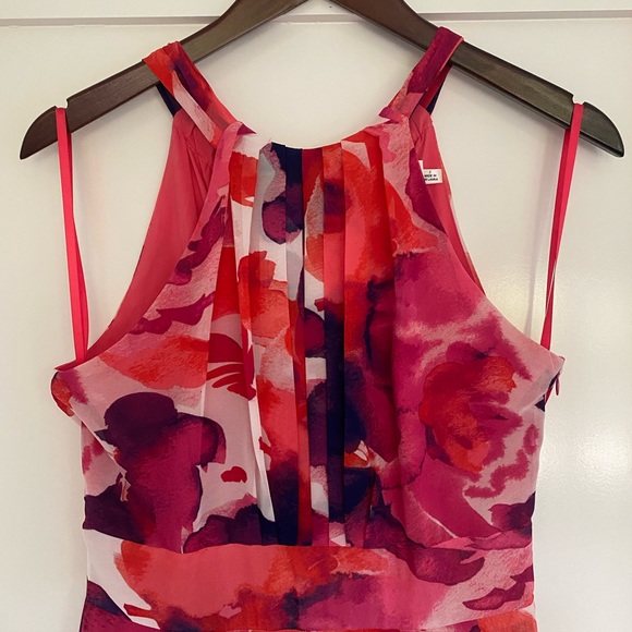 Eliza J Floral Print Halter Maxi Dress Size 2 - Picture 5 of 7